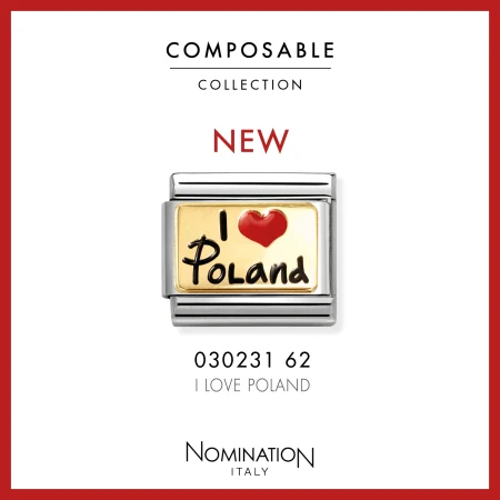 Nomination Element 18K Kocham Polskę Gold