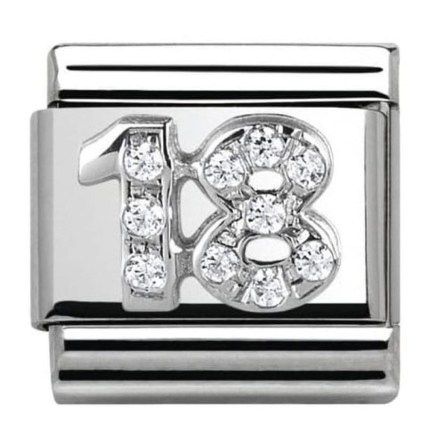 Przejdź do produktu Nomination Element Liczba "18" z cyrkoniami Silver