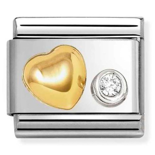 Przejdź do produktu Nomination Element Serce z cyrkonią Gold 18K & Silver 925