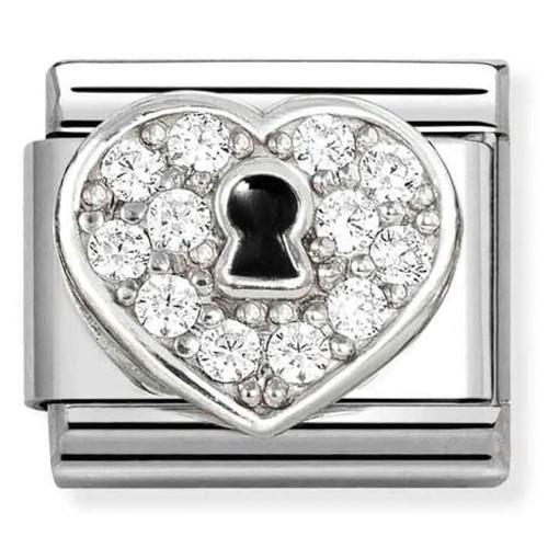 Przejdź do produktu Nomination Element Link Silver 925 Serce z dziurką na klucz z cyrkoniami