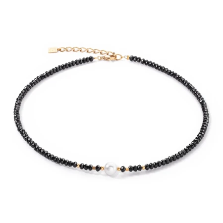 Naszyjnik Coeur de Lion Mystic Pearl czarny/złoty