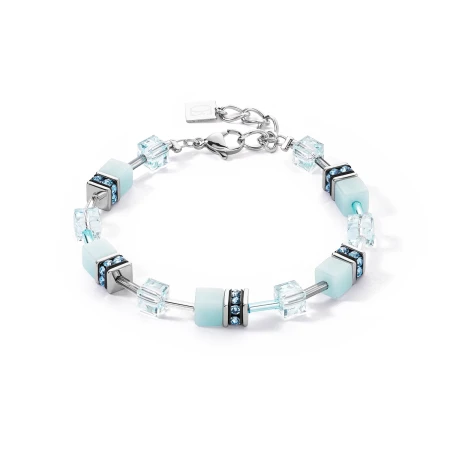 Bransoletka Coeur de Lion Iconic Mono błękitna/srebrna