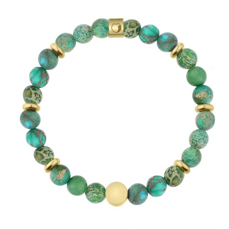 Bransoletka z zielonym jaspisem Manoki BA1191GZ