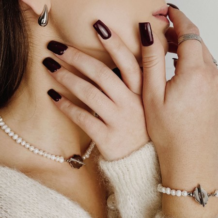 Kolczyki Manoki mini dmuchane krople srebrne KA240