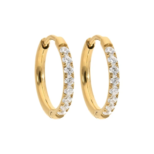 Przejdź do produktu Kolczyki QUDO Eternity złote