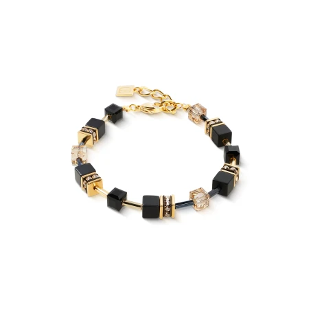 Bransoletka Coeur de Lion GeoCUBE® czarna/złota