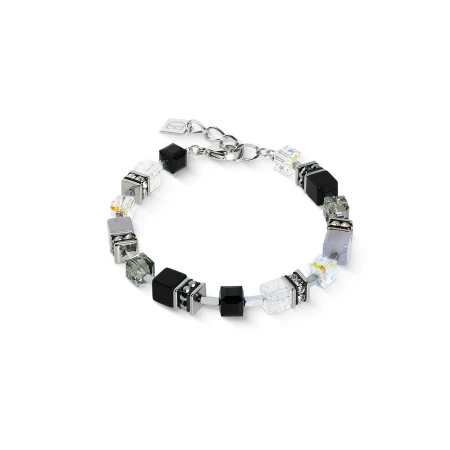 Bransoletka Coeur de Lion GeoCUBE® Precious Statement czarna/srebrna