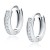 Kolczyki srebro 925 kółka z białymi cyrkoniami srebrne