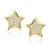 Kolczyki srebro 925 gwiazdki z cyrkoniami złote