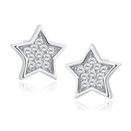 Kolczyki srebro 925 gwiazdki z cyrkoniami srebrne