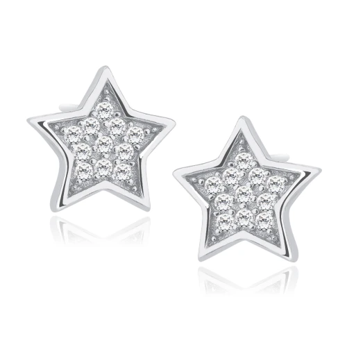 Przejdź do produktu Kolczyki srebro 925 gwiazdki z cyrkoniami srebrne