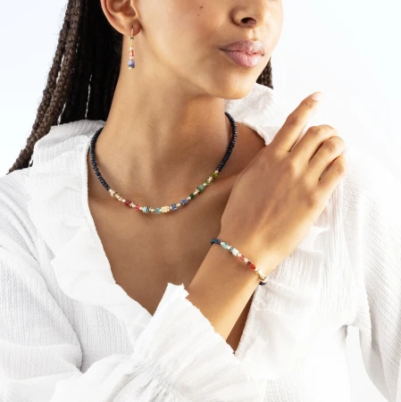 Naszyjnik Coeur de Lion Sparkling Princess Spikes multikolor/złoty