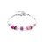 Bransoletka Coeur de Lion Iconic Lite magenta/srebrna