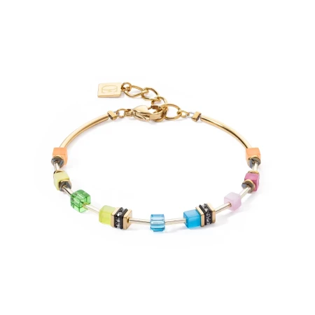 Bransoletka Coeur de Lion Lite Mini tęczowa/złota