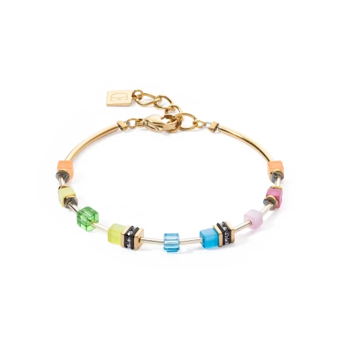 Przejdź do produktu Bransoletka Coeur de Lion Lite Mini tęczowa/złota