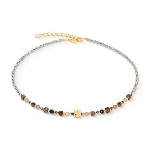 Przejdź do produktu Naszyjnik Coeur de Lion Shape Mix Spikes brązowy/złoty