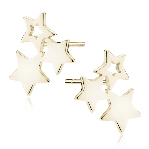 Przejdź do produktu Kolczyki z gwiazdkami srebro 925 złote