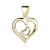Zawieszka serca z cyrkoniami srebro 925 złota