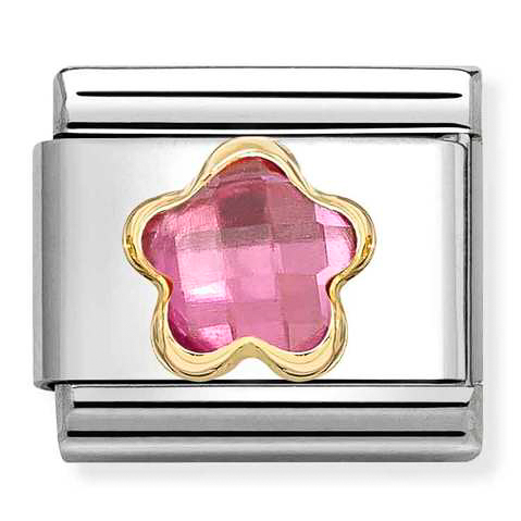 Przejdź do produktu Nomination Element Link 18K Różowa cyrkonia kwiatek Gold