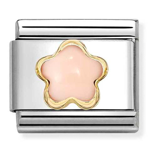 Przejdź do produktu Nomination Element Link 18K Kwiatek z różowego koralu Gold