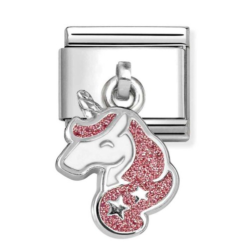 Przejdź do produktu Nomination Element Charms Jednorożec z różowym brokatem Silver 925