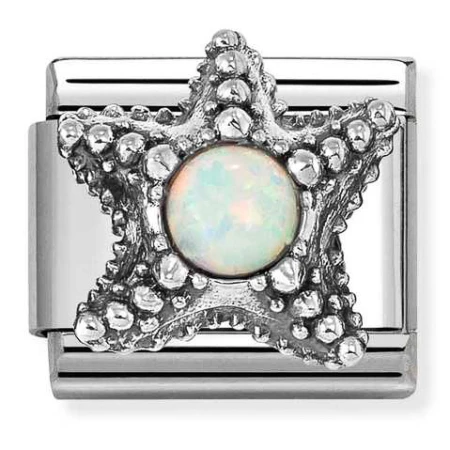 Nomination Element Rozgwiazda z białym opalem Silver 925