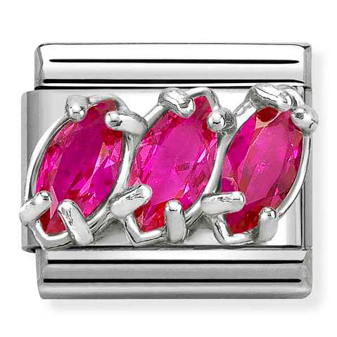 Przejdź do produktu Nomination Element Potrójne cyrkonie łezki czerwone Silver 925