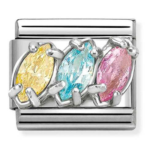 Przejdź do produktu Nomination Element Potrójne cyrkonie łezki kolorowe Silver 925