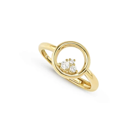 Pierścionek Nomination Dreams Beats kółko z cyrkoniami złoty