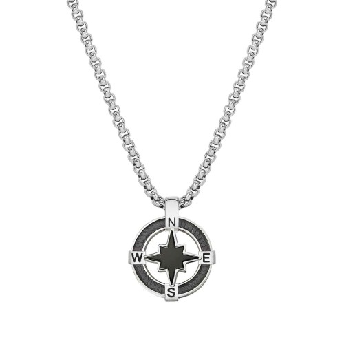 Przejdź do produktu Naszyjnik męski Nomination Manvision róża wiatrów srebrny