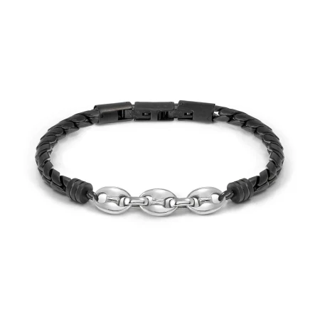 Bransoletka męska Nomination Manvision czarna/srebrna