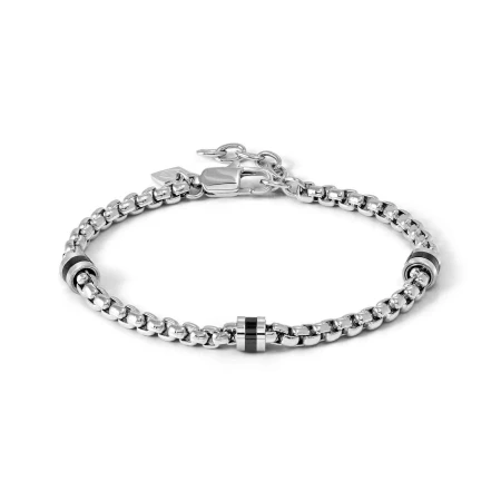 Bransoletka męska Nomination Manvision czarne detale/srebrna