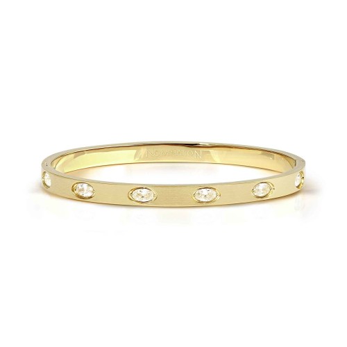 Przejdź do produktu Bransoletka Nomination Pretty Bangles Satinshine owalne białe cyrkonie złota rozmiar M