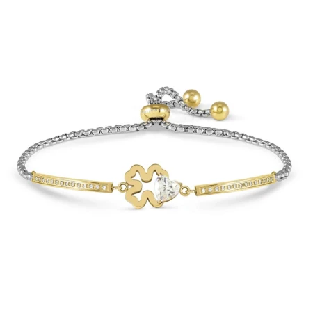 Bransoletka Nomination Milleluci koniczynka z cyrkonią złota