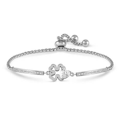 Przejdź do produktu Bransoletka Nomination Milleluci koniczynka z cyrkonią srebrna