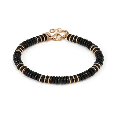 Bransoletka Nomination Instinctstyle czarny onyks różowe złoto