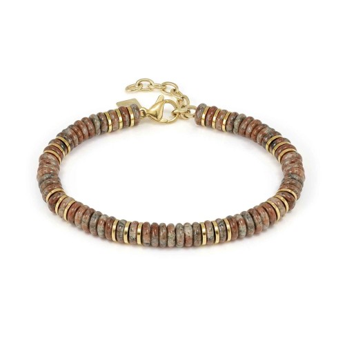 Przejdź do produktu Bransoletka Nomination Instinctstyle tęczowy jaspis złota