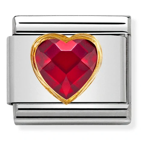 Przejdź do produktu Nomination Element Link 18K Serce Cyrkonia Czerwona Gold  