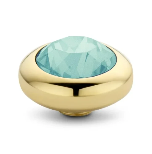 Przejdź do produktu Oczko Melano Vivid Turquoise złote 7mm