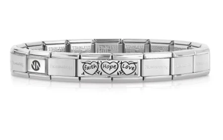 Bransoletka Composable NOMINATION Faith Love Hope Srebrna 102