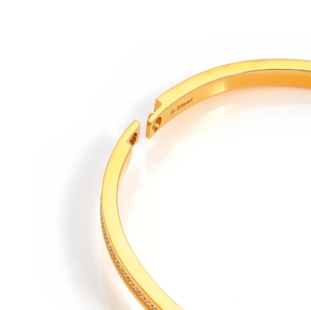 Bransoletka Nomination Pretty Bangles Serca złota szeroka