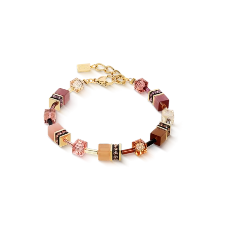 Bransoletka Coeur de Lion GeoCUBE® Iconic brązowa/złota