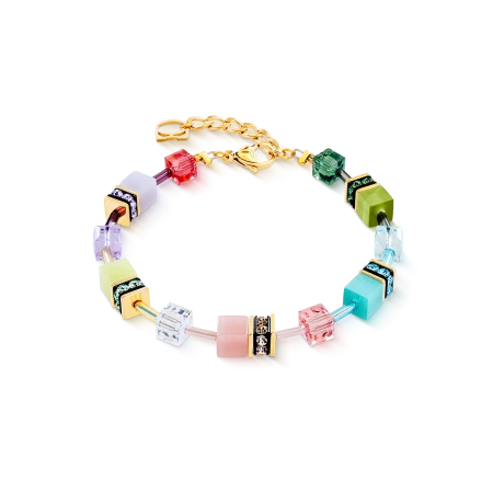 Bransoletka Coeur de Lion GeoCUBE® Iconic pastelowa/złota