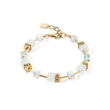 Bransoletka Coeur de Lion GeoCUBE® Iconic biała/złota