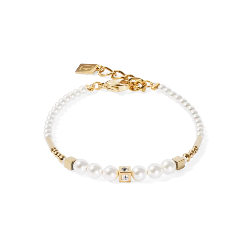 Przejdź do produktu Bransoletka Coeur de Lion Shimmering Princess Pearls biała/złota
