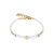 Bransoletka Coeur de Lion Shimmering Princess Pearls biała/złota