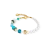 Bransoletka Coeur de Lion GeoCUBE® Precious Fusion Pearls turkus/złota