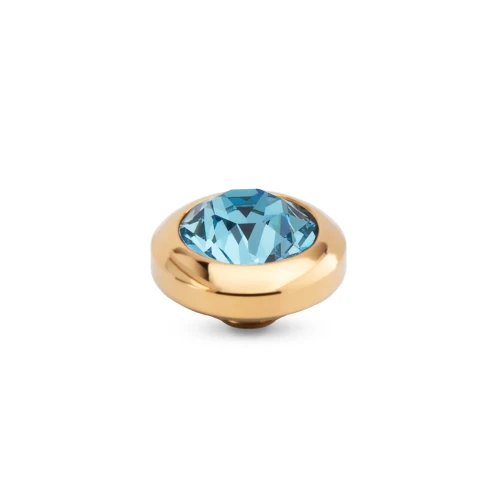 Przejdź do produktu Oczko Melano Vivid Aquamarine złote 7mm