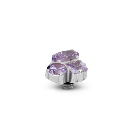 Oczko Melano Twisted TMH5 Lavender srebrne