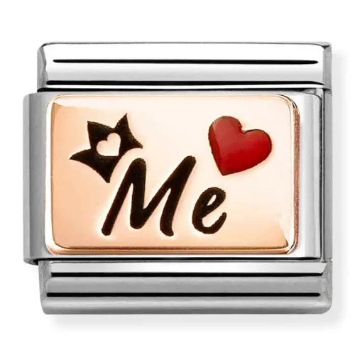 Przejdź do produktu Nomination Element 9K Grawer "Me" z koroną i sercem Rose Gold